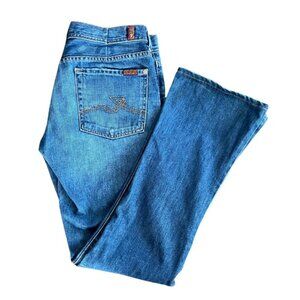 7 For All Mankind Bootcut Low Rise Jeans Sz 31 Women Western Bohemian
